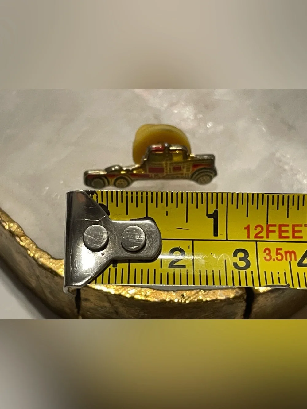 Vintage Red Enamel Truck Pin #8597